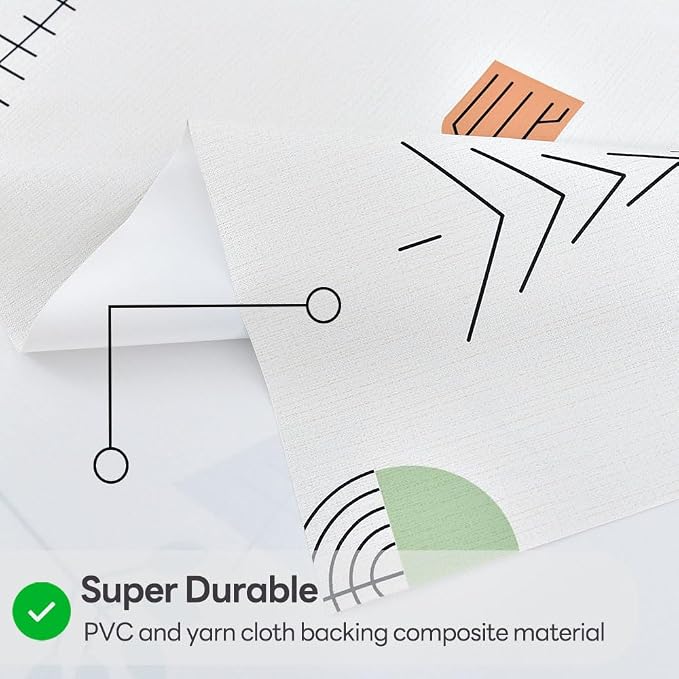 Wipeable Waterproof Tablecloth Vinyl Tablecloths for Rectangle Tables Heavy Duty PVC Tablecloth for Kitchen Dining Table(Small Trees, 54'' x 54'')