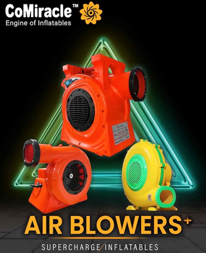 CoMiracle Air Blowers, 750 Watt 1.0 HP Inflatable Bounce House Air Blower, Outdoor Inflatable Castle and Jump Slides Blower