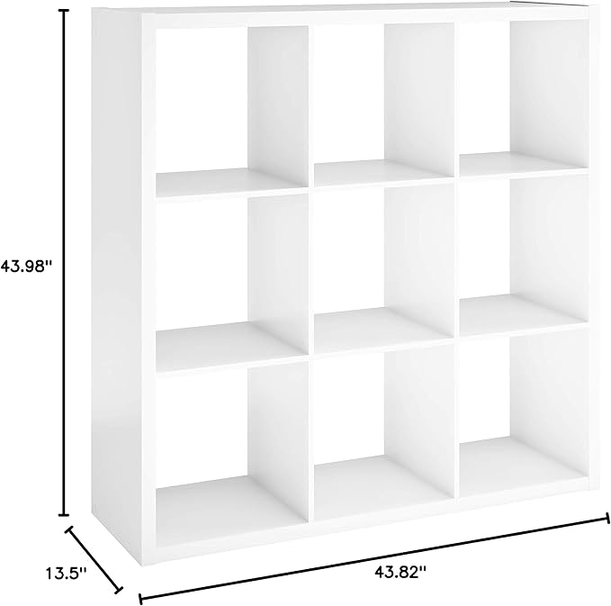 ClosetMaid 4588 Decorative Open Back 9-Cube Storage Organizer, White