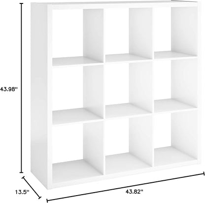 ClosetMaid 4588 Decorative Open Back 9-Cube Storage Organizer, White