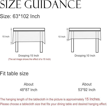 ISAENNE Designer Linen Elegant Long Tablecloth Rectangular,Colorful Floral Bohemian Table Cloth,Wrinkle Resistant Decor Tablecloths for Dining Thanksgiving Kitchen,63"*102"-Floralsea A