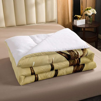 Christmas Antler Comforter Set Queen, Whitetail Deer Down Comforter, Stag Quilted Duvet, Countryside Rural Hunting Theme Comforter Set for Living Room Bedroom Decor All Season, Ultra Lightweight