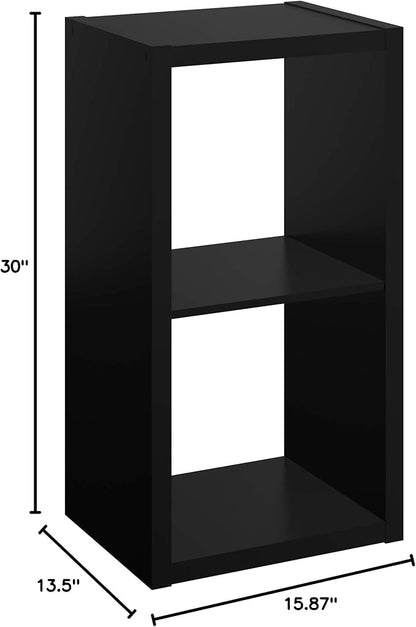 ClosetMaid 4540 Decorative Open Back 2-Cube Storage Organizer, Black