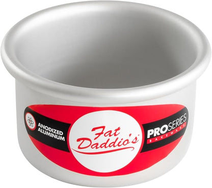 Fat Daddio's PCC-32CASE Anodized Aluminum Round Cheesecake Pans, 6 Piece Set, 3 x 2 Inch
