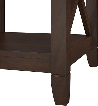 Bush Furniture Key West Tall 5 Shelf Bookcase in Bing Cherry