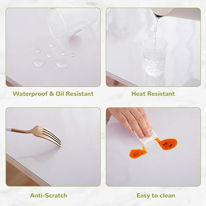 13 x 16 Inch Clear Table Protector - 1.5mm Thick Plastic Vinyl Table Mat for Desks