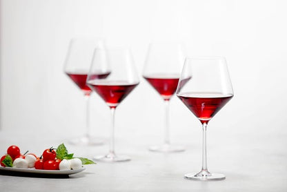 Zwiesel Glas Pure Burgundy Red Wine Glass (Set of 4), Graceful Burgundy Glasses for Red Wine, Dishwasher-Safe Tritan Crystal Glasses, Made in Germany (23 Ounce)