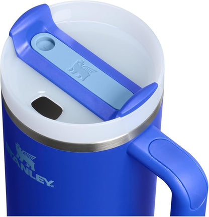 STANLEY Quencher H2.0 Flow State Tumbler, 40 oz, Cobalt | Handle and Straw | 3-Position Lid | Cup Holder Compatible for Travel | Insulated Stainless Steel Cup | BPA-Free