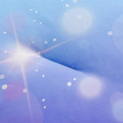Holawakaka Kids Space Star Glitter Comforter Set Ombre Pink & Blue Print Gradient Bedding Set Twin Size (Pink Lavender, Twin)