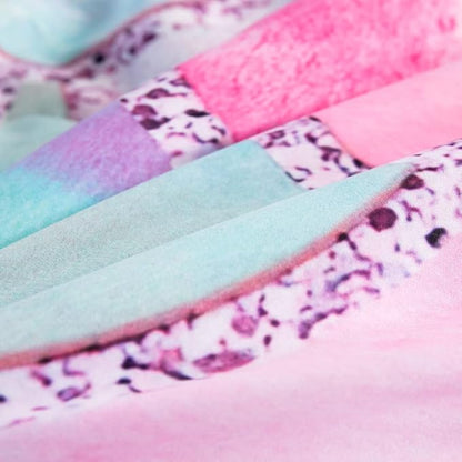 Wajade Kid Mermaid Scale Comforter Bedding Set Twin Size, Colorful Rainbow 3D Fish Scale 7 Pieces Soft Bedding Sets with Comforter, Sheet, Pillowcase and Sham for Girls