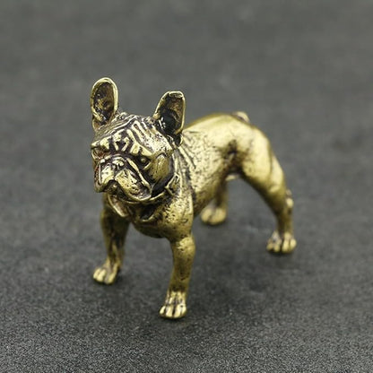 Vintage Solid Brass Miniature - Delicate Bulldog Desk Ornament for Pet Enthusiasts - Exquisite Collectible and Home Décor Accent（Bulldog）