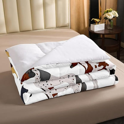Kawaii Comforter Horse Comforter Set Queen Farm Bedding Set Kids Boys Girls Cute Animal Duvet Set Cartoon Horses with Pink Lover Heart Bedroom Decor Duvet Set Cowboy Cowgirls Comforter Set