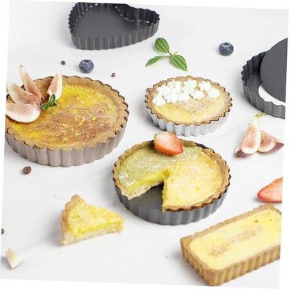 IMIKEYA 2pcs Non-stick Cake Molds Live Bottom Tart Pizza Pans for Baking Pies Quiches and Desserts