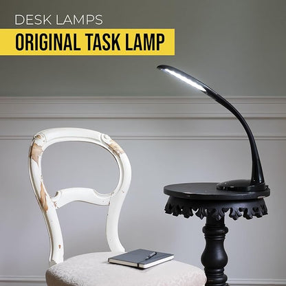 Stella Original Premium 10W LED Desk Task Lamp - Black - Adjustable Dimmable Low Vision Natural Table Light - Bright Macular Degeneration Aid Lighting-Hobby, Crafting, Sewing, Artist, Reading, Office