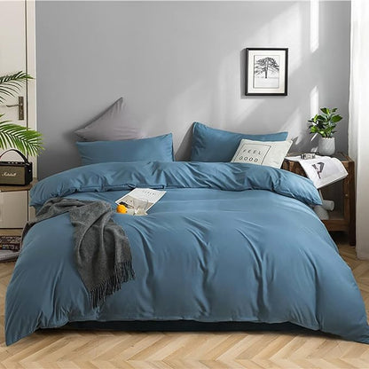 Lake Blue Comforter Queen Blue Bedding Set 3 Pieces Light Blue Comforter Set 1 Blue Queen Comforter with 2 Pillowcases