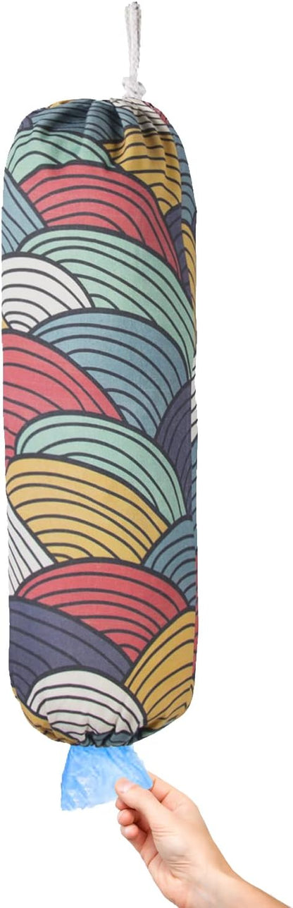 Plastic Bag Holder, Wall Mount Grocery Bag Organizer and Dispenser for Home and Kitchen