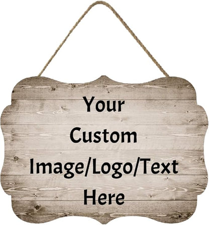 Personalized Custom Wooden Signs with Any Text Name for Home Door Man Cave Bar Family Farmhouse Decorative Home Kitchen Rustic Wall Decor
