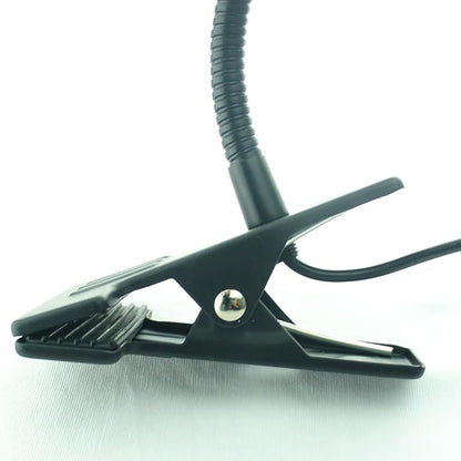 5W Clip on Clamp Gooseneck COB LED Desk Table Light lamp Warm White 19inch Neck Black