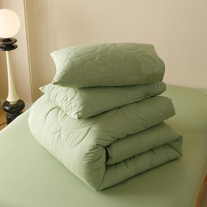 Sage Flower Comforter King Green Sunflower Print Bed King Comforter Set 3 Pieces Green Floral Comforter Set for Women Girls Bedroom Decor All Season Hotel Quality Comforter Set