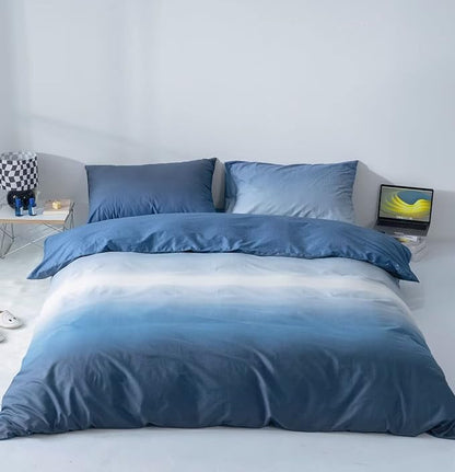 Blue Gradient Comforter Set Twin Blue Bedding Comforter Set Multicolor Light Blue Bedding Set Gradient Blue Blanket Quilts Blue Color Comforter Set for Twin Bed
