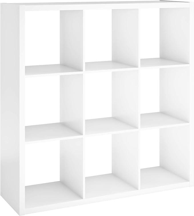 ClosetMaid 4588 Decorative Open Back 9-Cube Storage Organizer, White