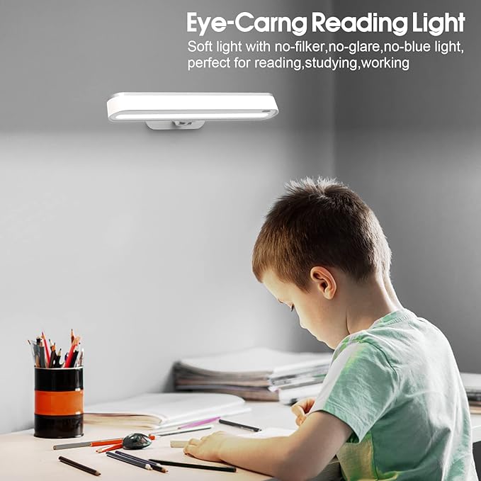 Desk Lamp, Full Dimmable LED, Magnetic, Rechargeable, Eye Caring, 180° Adjustable, USB Charging, LAMP for Home Office, Study Dorm School Students College Gift
