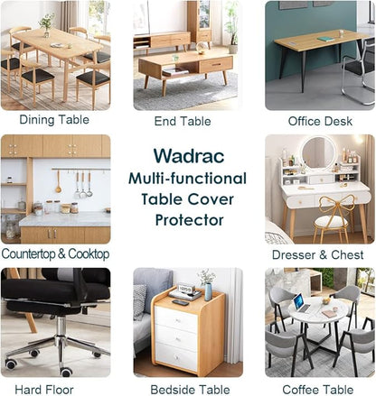 24x70 Inches Clear Plastic Dining Room Table Protector Desk Cover Wooden Furniture Topper Transparent Tablecloth Wipeable Vinyl PVC Waterproof for Rectangle Coffee End Table Chair Floors Mats Pad
