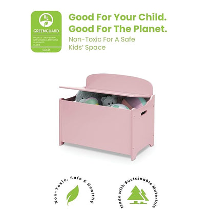 Delta Children MySize Deluxe Toy Boxes, Dusty Rose and Deep Blue
