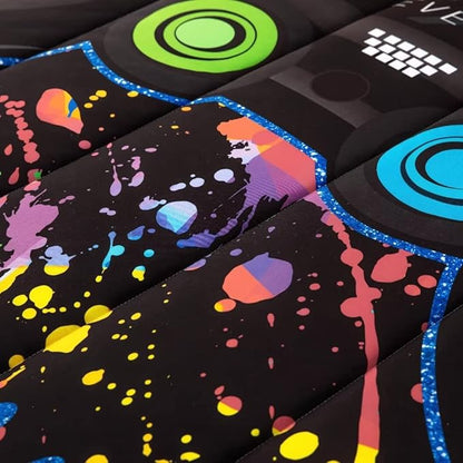 Gamer Comforter Sets for Teen Boys,Gaming Bedding Sets Queen,Video Game Bedspread,Game Gamepad Bed Set,Controller Bedding Gamer Home Decor 3 Piece 1 Comforter and 2 Pillowcases