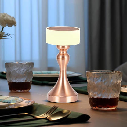 Portable LED Desk Lamp - 3-Color Touch Control,3-Levels Brightness,Rechargeable Battery,Ideal Bedside Lamp for Nightstand,Bedroom, Living Room