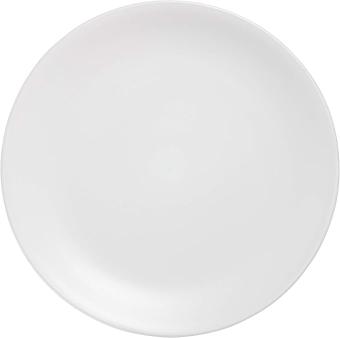 10 Strawberry Street Wazee Matte 10.5" Coupe Dinner Plate, Set of 6, White