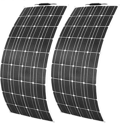 800 Watt Flexible Solar Panel for RV, 2 × 400 Watt 12 Volt Solar Power Panel Kit Photovoltaic Module Monocrystalline Solar Panels for Camping Off Grid Car Battery Charging Boat