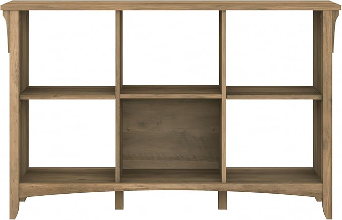 Bush Furniture BSH24463037 Salinas 6-Shelf 30-Inch H Cube Bookcase, Reclaimed Pine