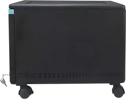 Storex 61270A01C File Cabinet, 1-Pack, Black/Teal