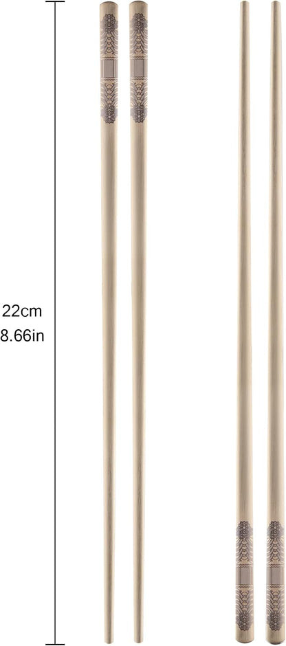 Korean Metal Chopsticks 2 Pairs, Matte Gold Stainless Steel Chopsticks with Two-Tone Dancheong Laser Engraving, Reusable Dishwasher Safe Gift Set