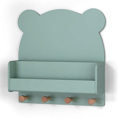 Delta Children babyGap Tate 4-in-1 Convertible Crib + Brannan Bear Bookcase with Bins + Brannan Bear Wall Shelf with 4 Hooks, Navy/Natural (Bundle)