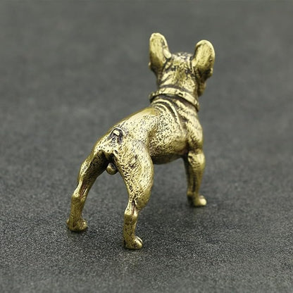 Vintage Solid Brass Miniature - Delicate Bulldog Desk Ornament for Pet Enthusiasts - Exquisite Collectible and Home Décor Accent（Bulldog）