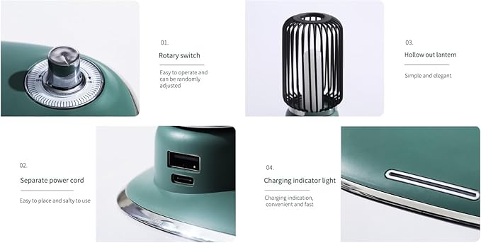 Bedside Desk Table Lamp LED with Wireless Charger Night Sleep Light Mode Dimmable Control Rotary Switch Rustic Simple Rotary Switch Metal Lamps cage QI Fast Charging Pad (White)