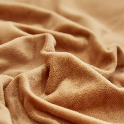 Wellboo Pumpkin Velvet Comforter Set California King Solid Rust Flannel Bedding Comforters Cal King Women Girls Plain Burnt Orange Fluffy Quilts Modern Terracotta Aesthetic Quilts Caramel Plush Bed