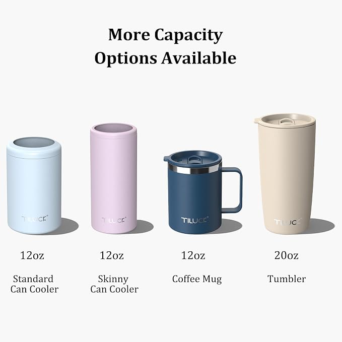 TILUCK 20 oz Insulated Coffee Tumbler with BPA-Free Lid | Travel Coffee Mug, Dishwasher Safe, Cup Holder Friendly, Double-Wall Vacuum Insulation for Hot & Cold Drinks, Matte Lilac