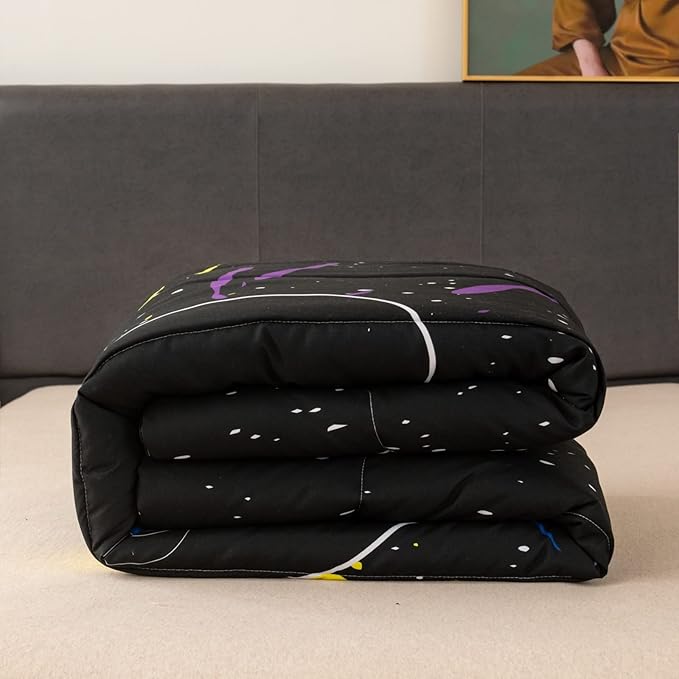 Game Console Comforter Set for Boys 3D Gaming Lightweight Microfiber Bedding Sets Black Gamer Printed Quilt Set Teens Room Decor