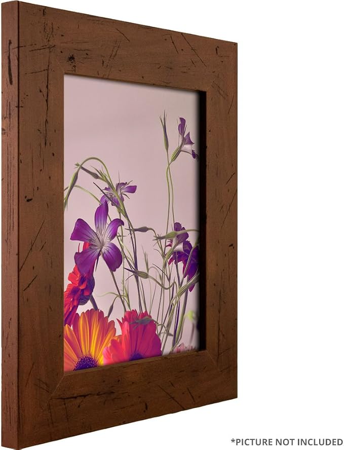Craig Frames Bauhaus 200, Rustic Dark Walnut Brown Picture Frame, 12 by 24-Inch