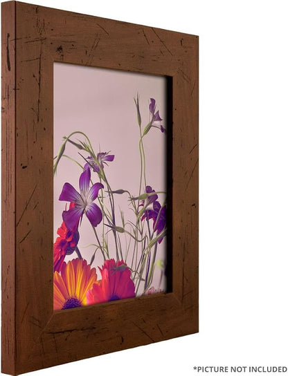 Craig Frames Bauhaus 200, Rustic Dark Walnut Brown Picture Frame, 12 by 24-Inch