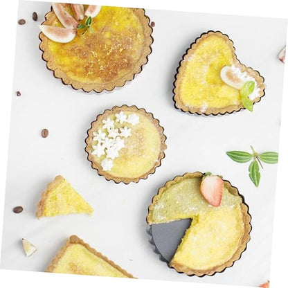 IMIKEYA 2pcs Non-stick Cake Molds Live Bottom Tart Pizza Pans for Baking Pies Quiches and Desserts