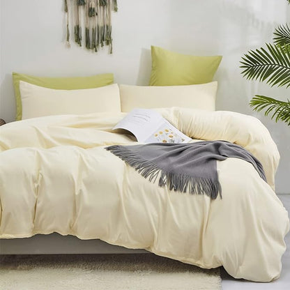 Light Yellow Comforter Set Queen Off White Bedding Set Beige Comforter Set Queen Men Breathable Ivory Bedding Set Women Soft Off White Queen Ivory Bedding Comforter Set Queen