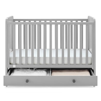 GAP babyGap Graham 4-in-1 Convertible Crib with Storage Drawer - Greenguard Gold Certified, Grey/Dark Grey
