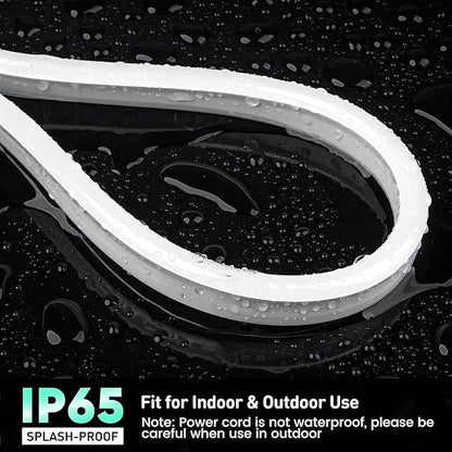 GZBtech RGB LED Neon Rope Lights 66FT/20M, AC 110-120V Waterproof Color Changing LED Rope with Remote Controller, Dimmable Multi Color Neon Rope Lighting for Indoor Outdoor Commercial Use