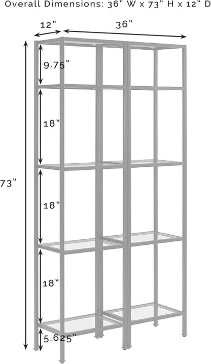 Crosley Furniture Aimee 2-Piece Narrow Etagere Set, Oil-Rubbed Bronze