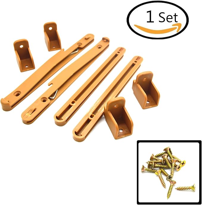 Crib fence Lifter Lifting Rail Connection Set Brown w Screws