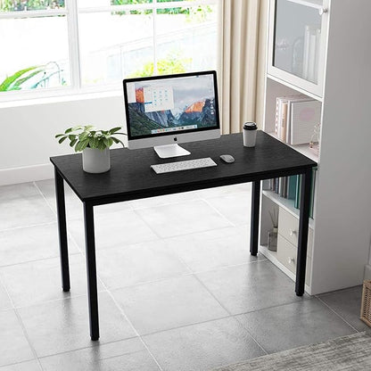 SogesGame Computer Desk, 47.2 inches Small Office Desk Computer Table Study Writing Desk Workstation for Home Office, Black Dining Table